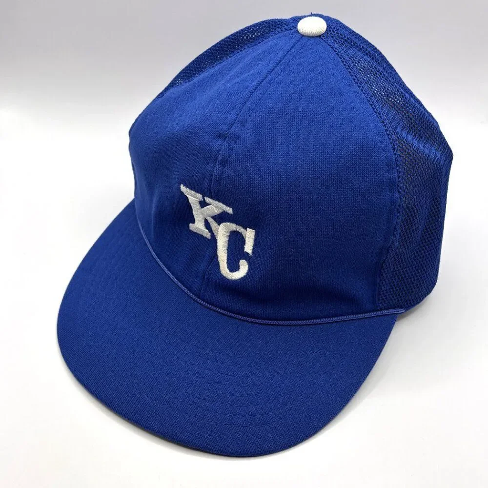 Vtg 1980s Kansas City Royals MLB Hostess Cakes Promo Blue Snap Back Baseball Cap